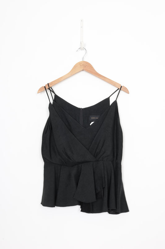 Karen Walker Womens Black Top Size 8