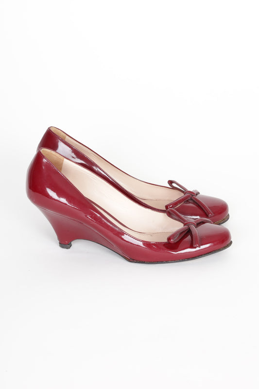 Prada Womens Red Heels Size EU 38.5
