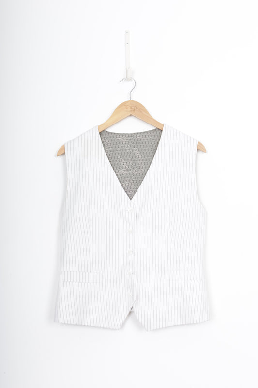 No Label Womens White Waistcoat Size M