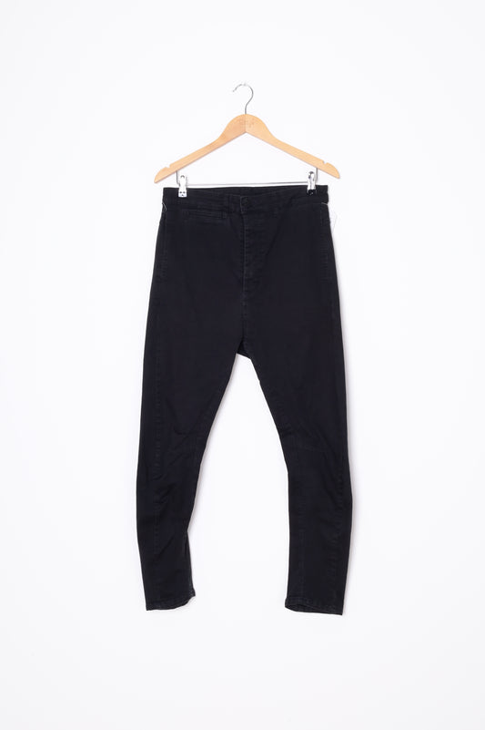 Bassike Womens Black Pants Size S