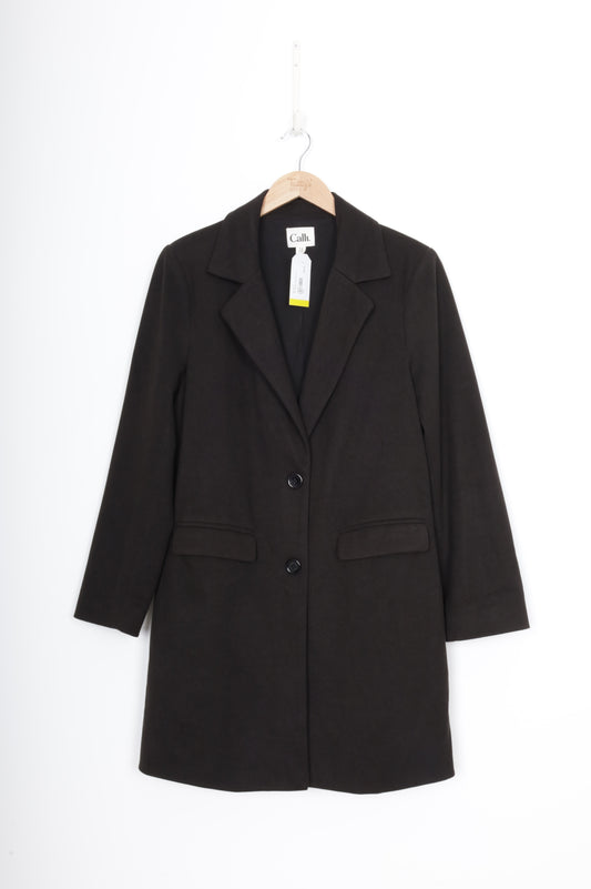 Calli Womens Black Coat Size 12