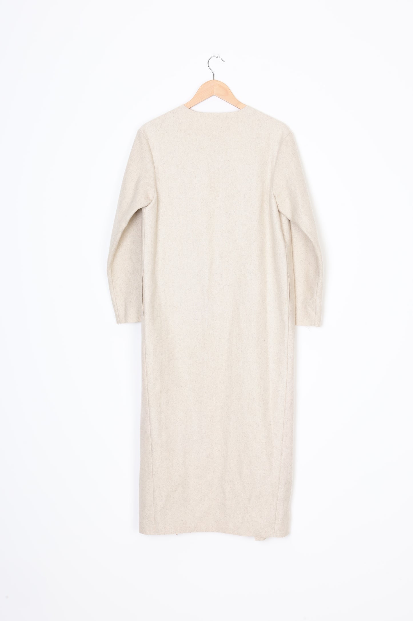 Turet Knuefermann Womens Cream Coat Size XS