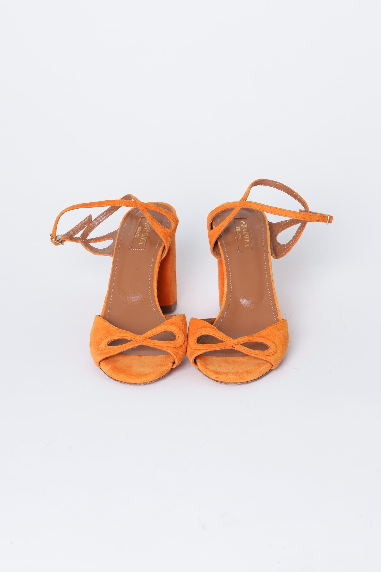 Aquazzura Womens Orange Heels Size EU 37.5