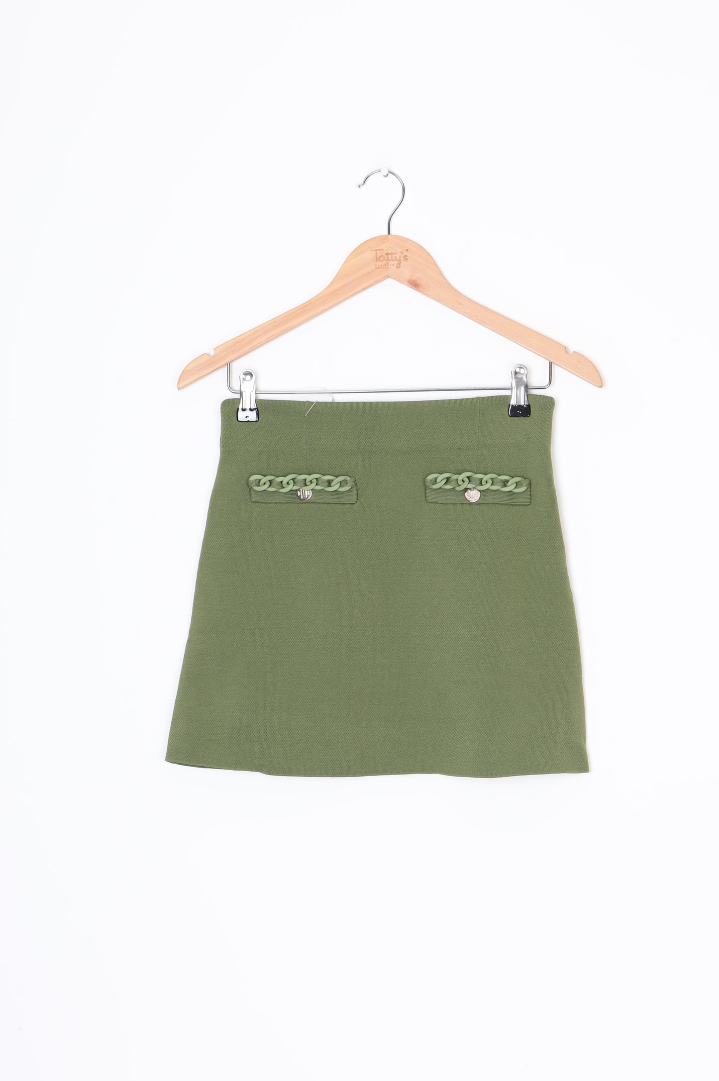 Maje Womens Green Mini Skirt Size EU 34