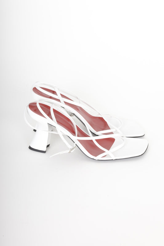By FAR Womens White Heels Size EU 39