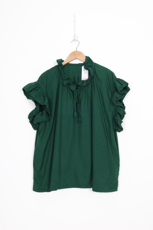 Only Lovers Womens Green Top Size O/S