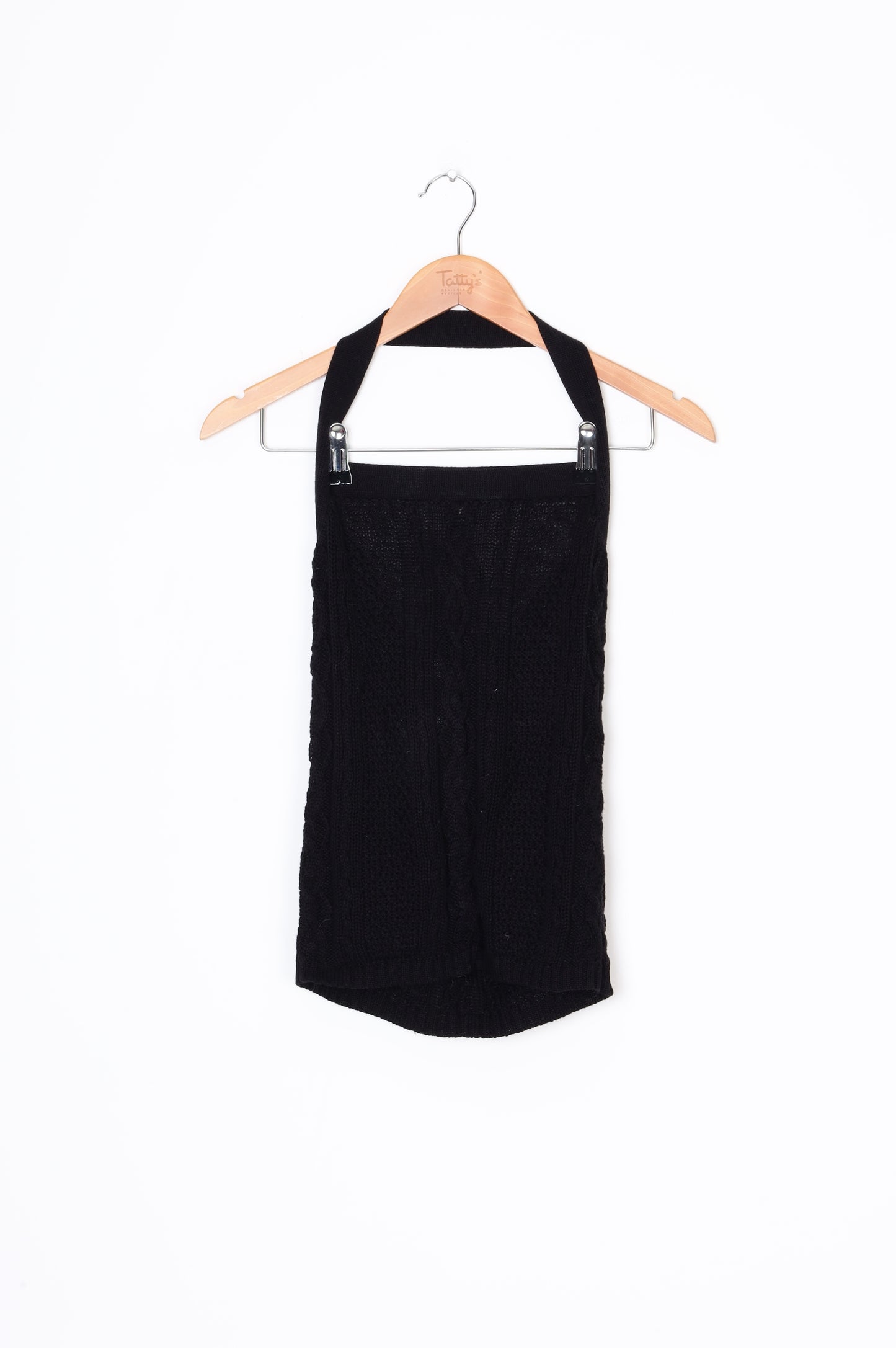 Frisson Knits Womens Black Top Size S