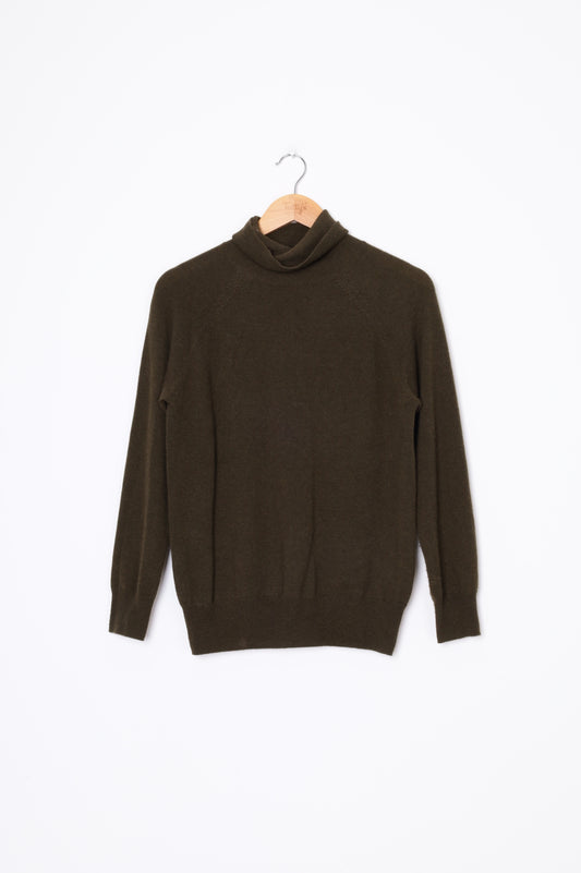 Elle + Riley Cashmere Womens Green Jumper Size S