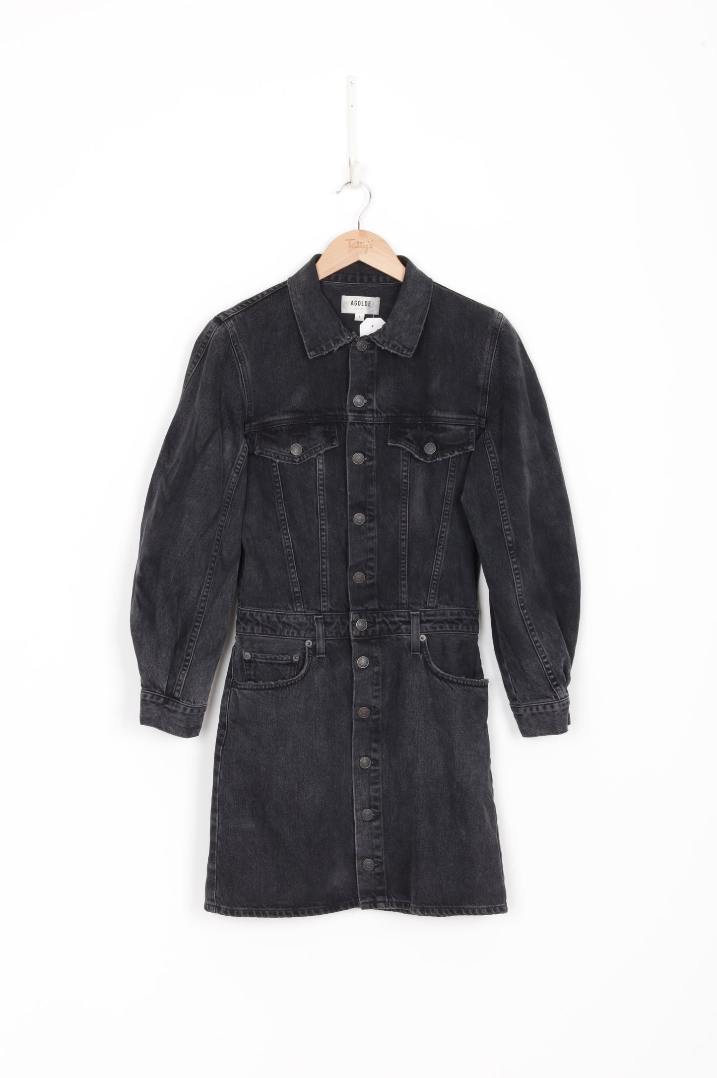 AGOLDE Womens Black Coat Size 6