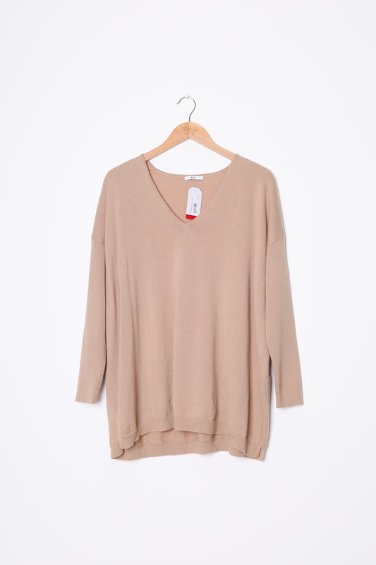 Pol Womens Brown Jumper Size M