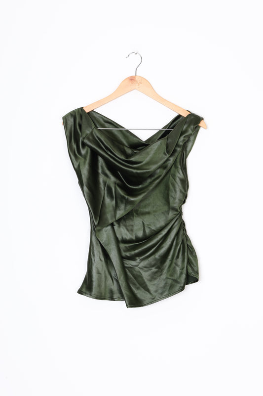 Paris Georgia Womens Green Top Size S