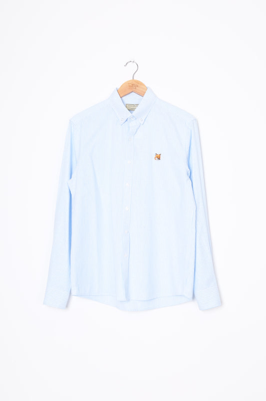 Maison Kitsune Paris Mens Blue Shirt Size XL