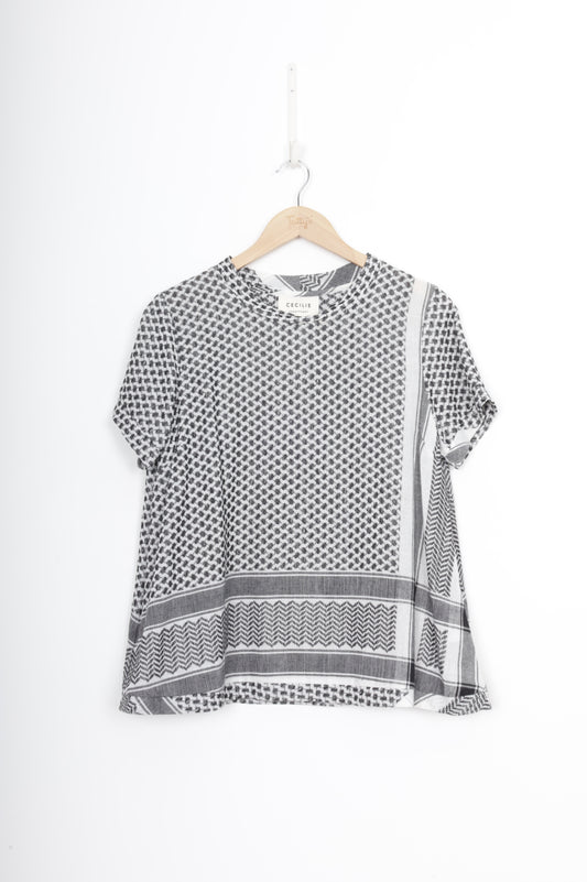 Cecile Womens White Top Size 8