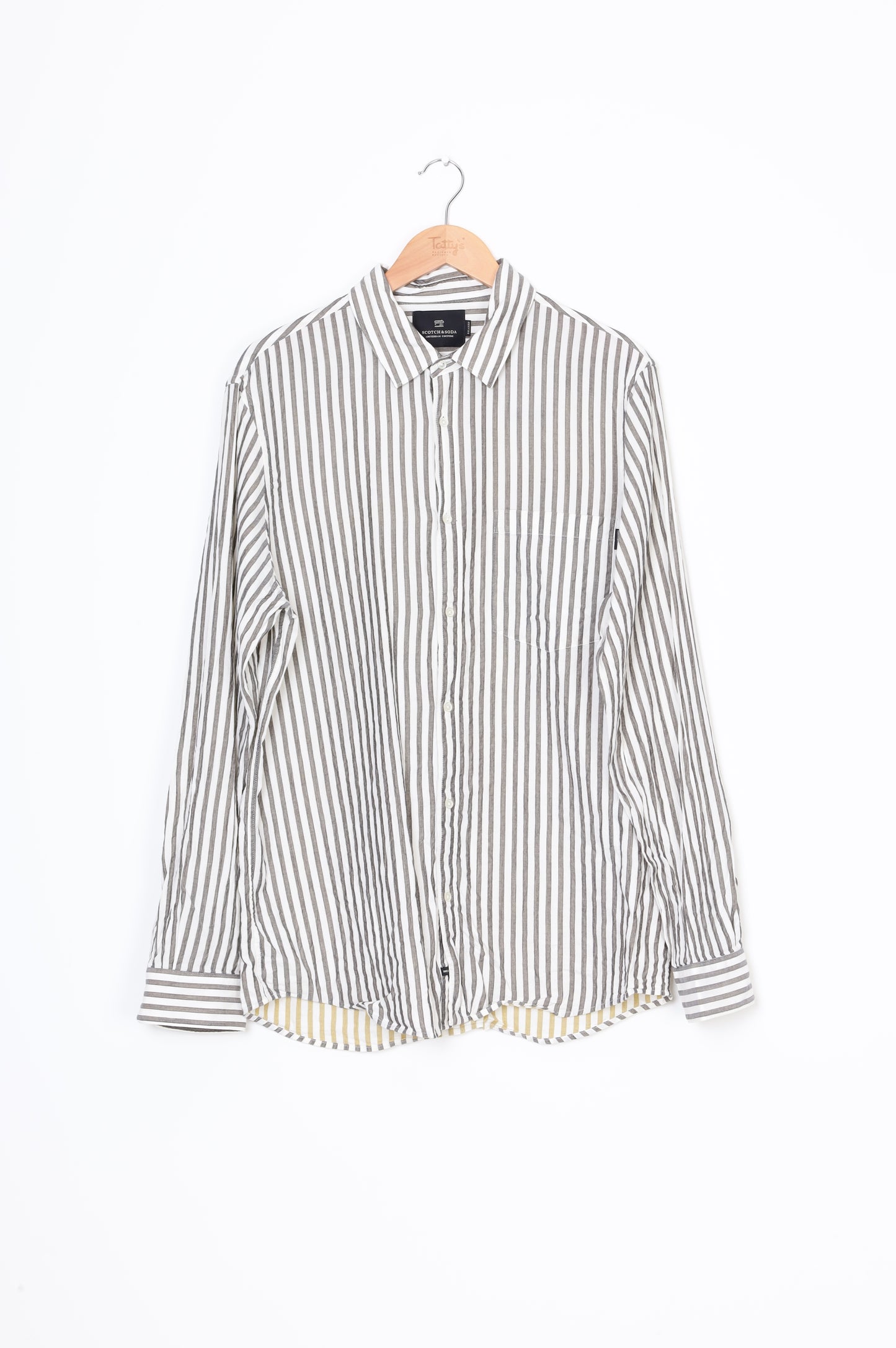 Scotch & Soda Mens Cream Shirt Size XL