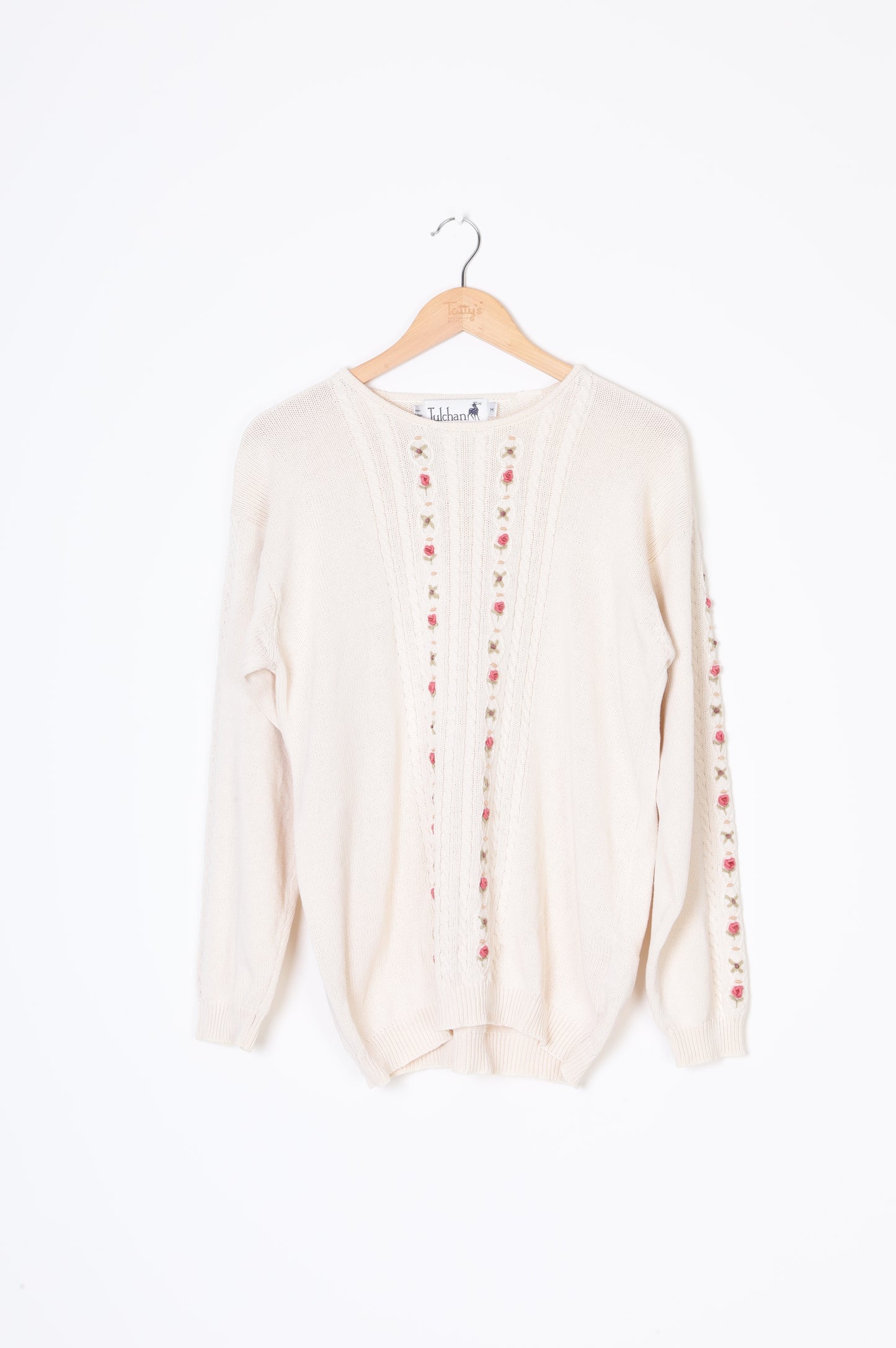 Tulchan - Vintage Womens Beige Jumper Size M