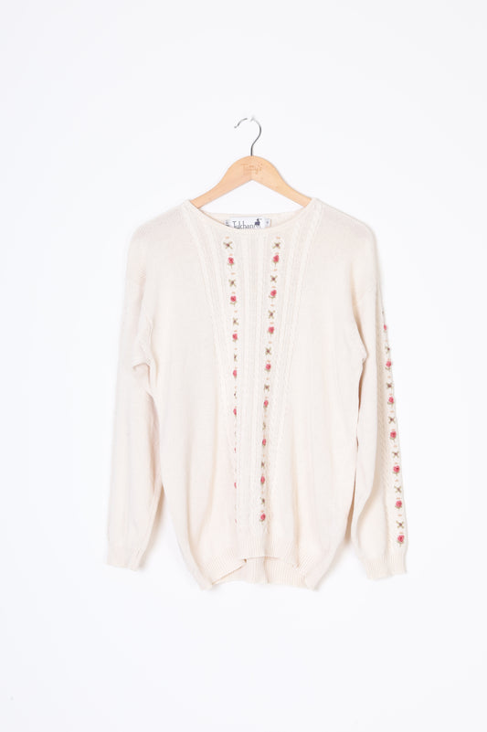 Tulchan - Vintage Womens Beige Jumper Size M