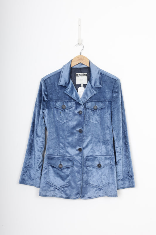 Moschino Jeans Womens Blue Jacket Size 14