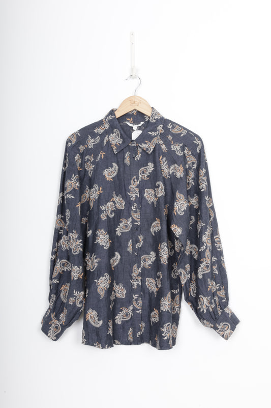 Max Womens Blue Shirt Size 10