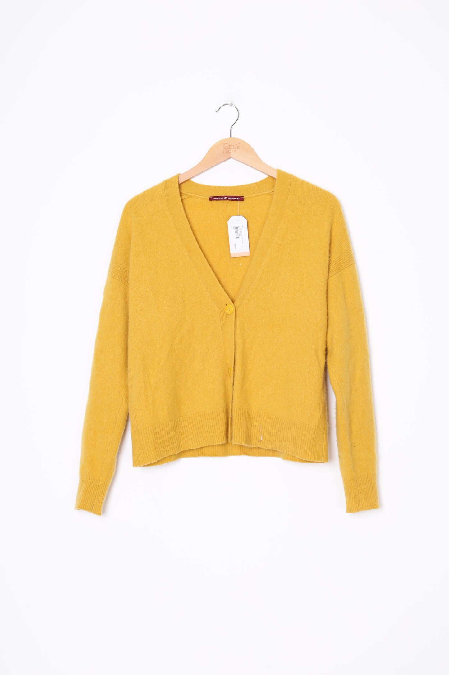 Comptoir Des Cotonniers Womens Yellow Cardigan Size XS