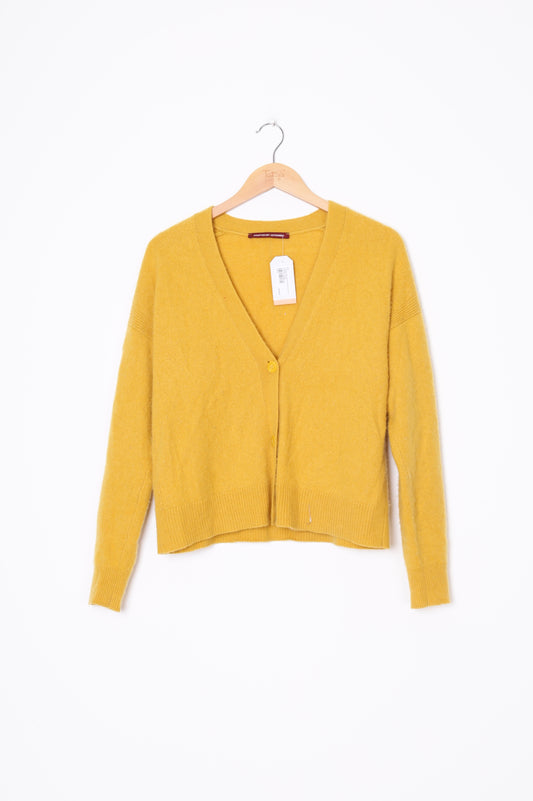 Comptoir Des Cotonniers Womens Yellow Cardigan Size XS