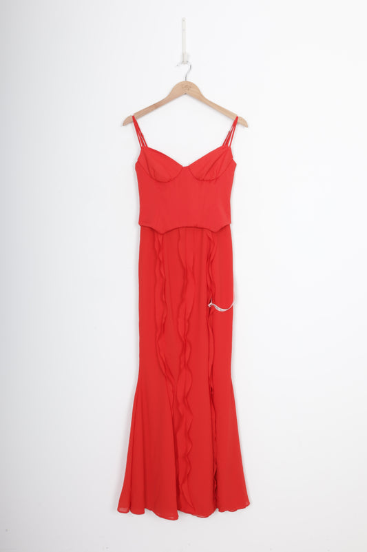 oh Polly Womens Red Dress Size 8