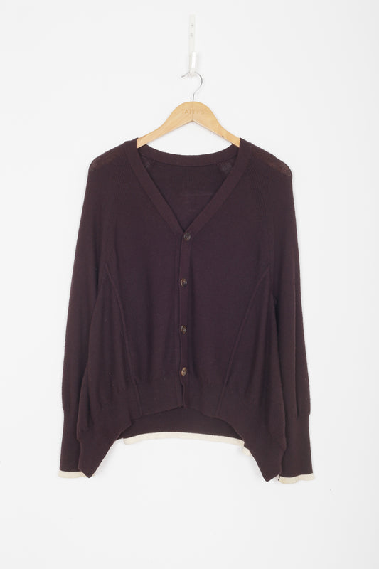 Y's Womens Purple Cardigan Size 2