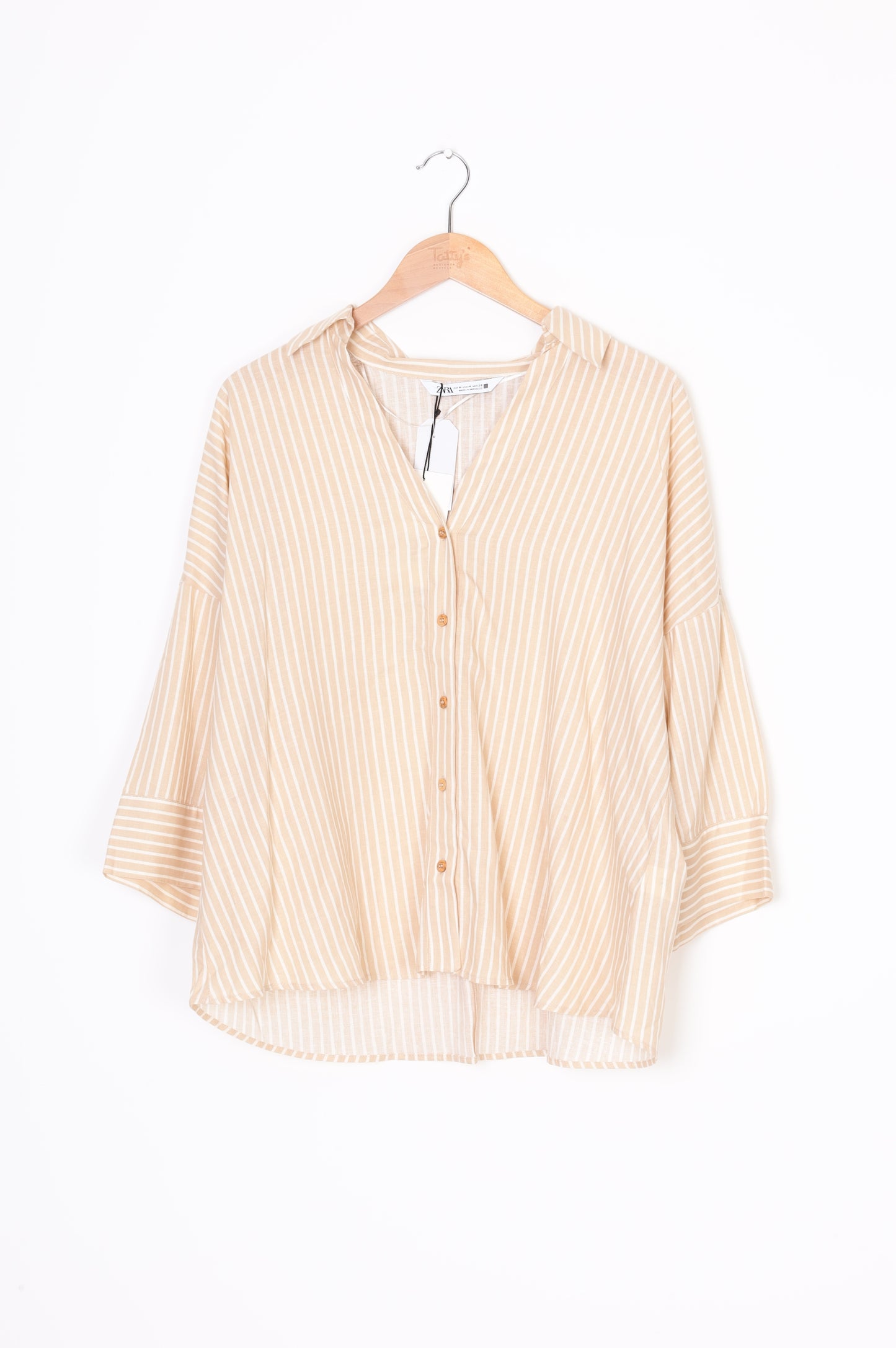 Zara Womens Beige Shirt Size M