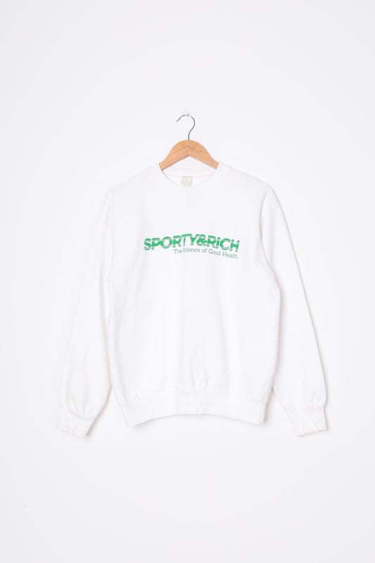 Sporty & Rich Womens White Sweatshirt Size S