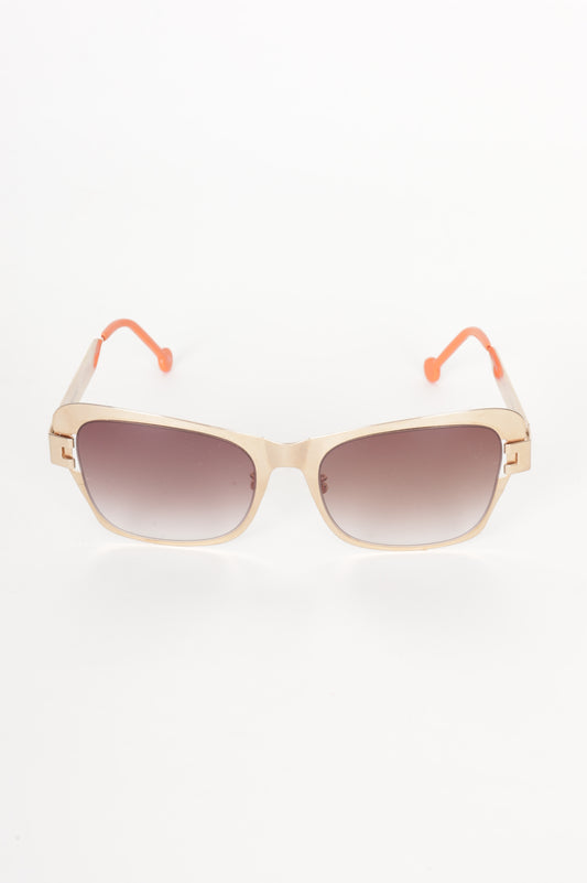 L.A. Eyeworks Womens Gold Sunglasses Size O/S