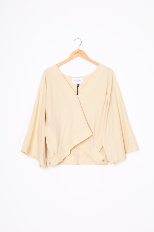 Ricochet Womens Cream Top Size M