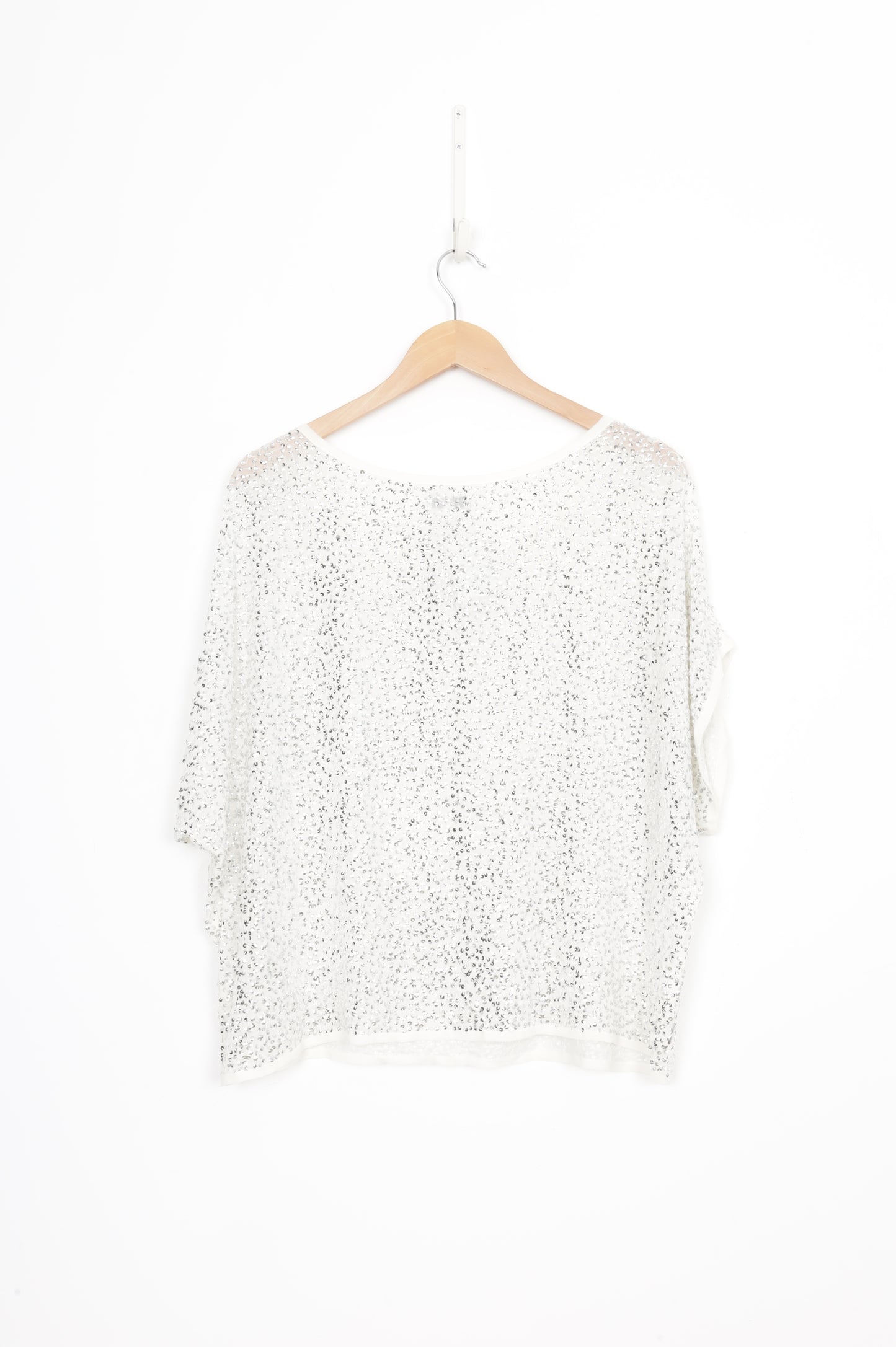 Luccia Womens White Top Size S