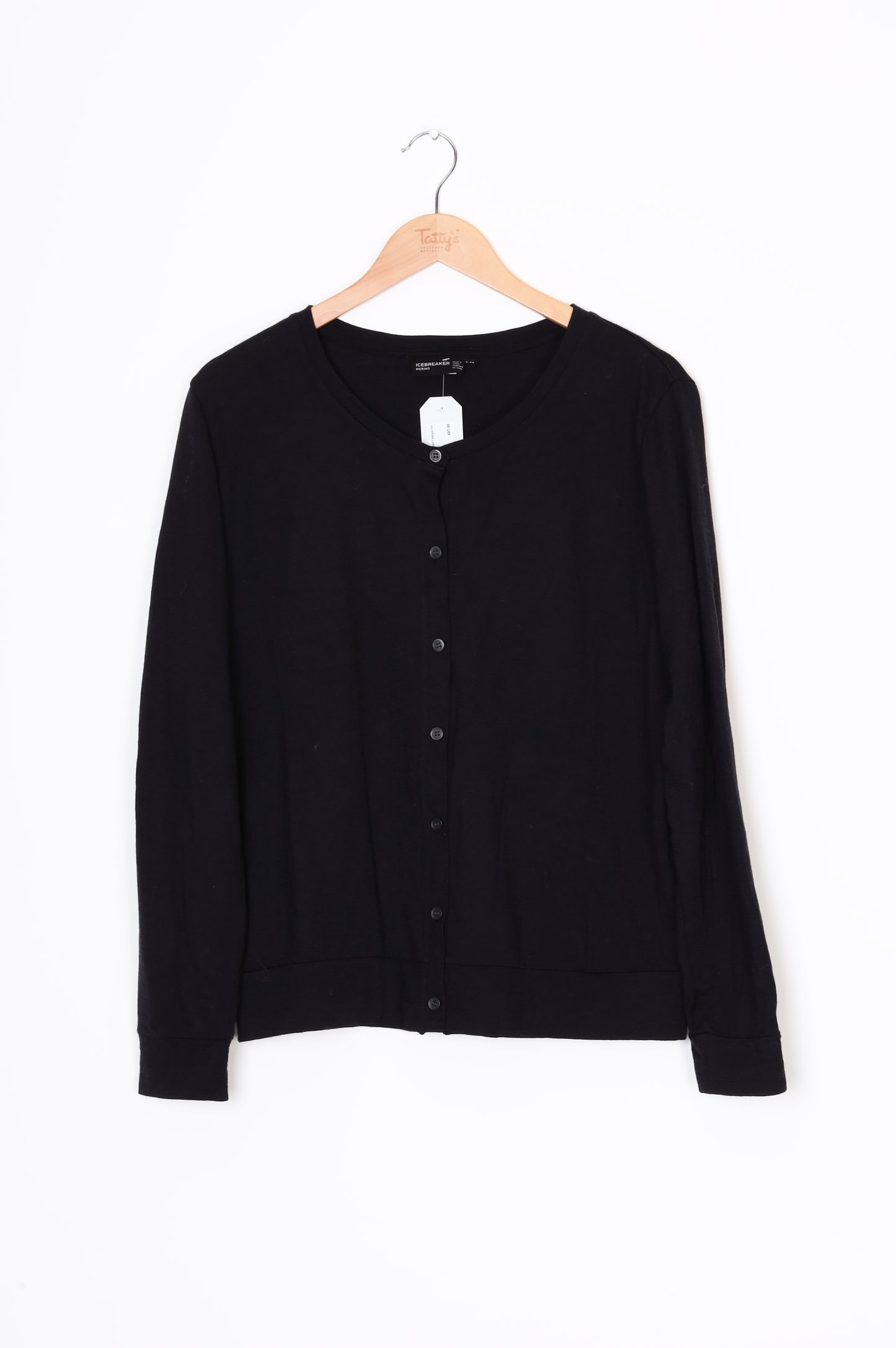 Ice Breaker Womens Black Cardigan Size XL