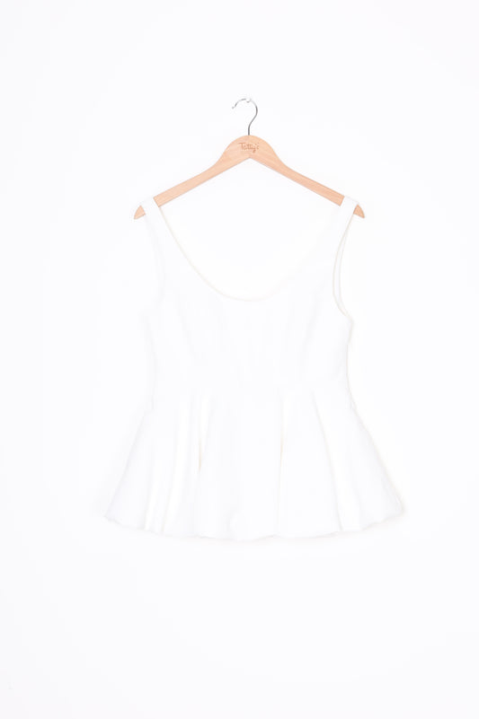 Paris Georgia Womens White Top Size M