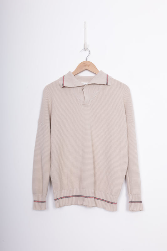 Still Here Womens Beige Jumper Size M