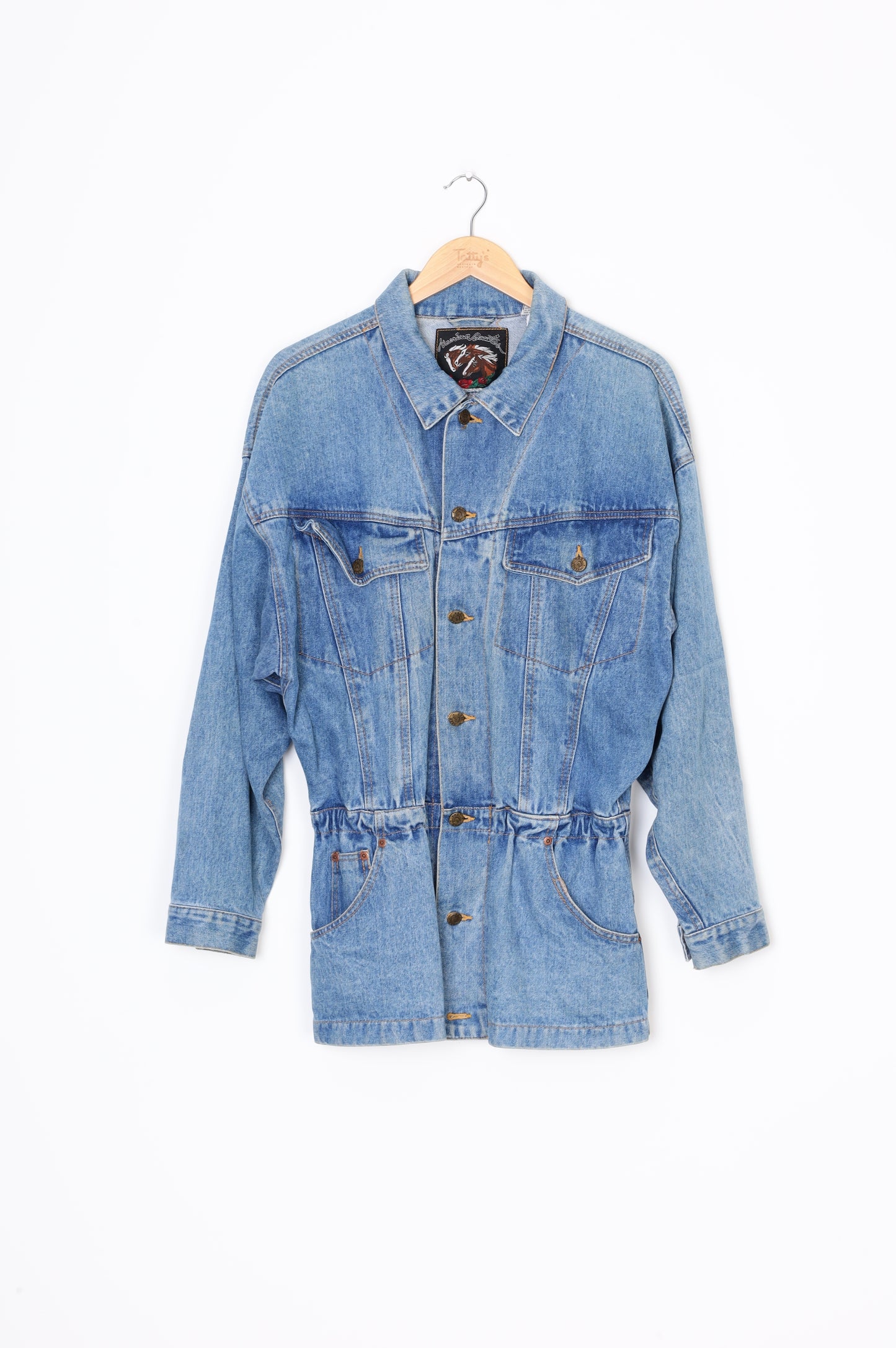American Beauties Womens Blue Jacket Size M