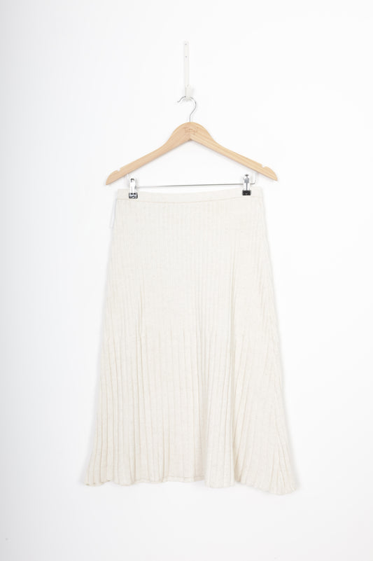 Friend of Audrey Womens Cream Skirt Size M