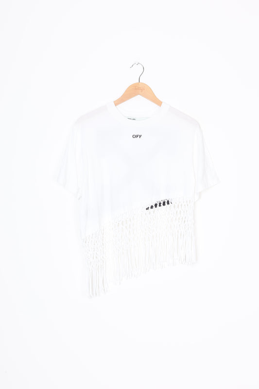 Off White Womens White T-shirt Size EU 38