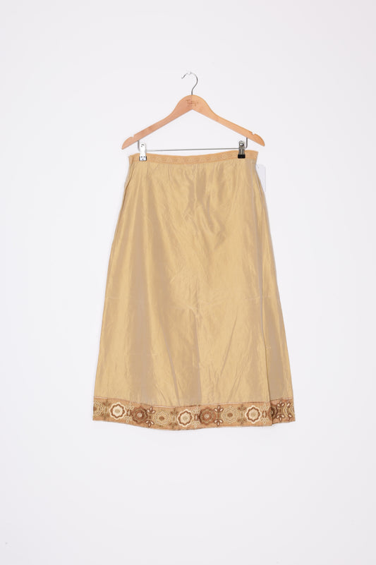 120% Vintage Womens Beige Skirt Size 44