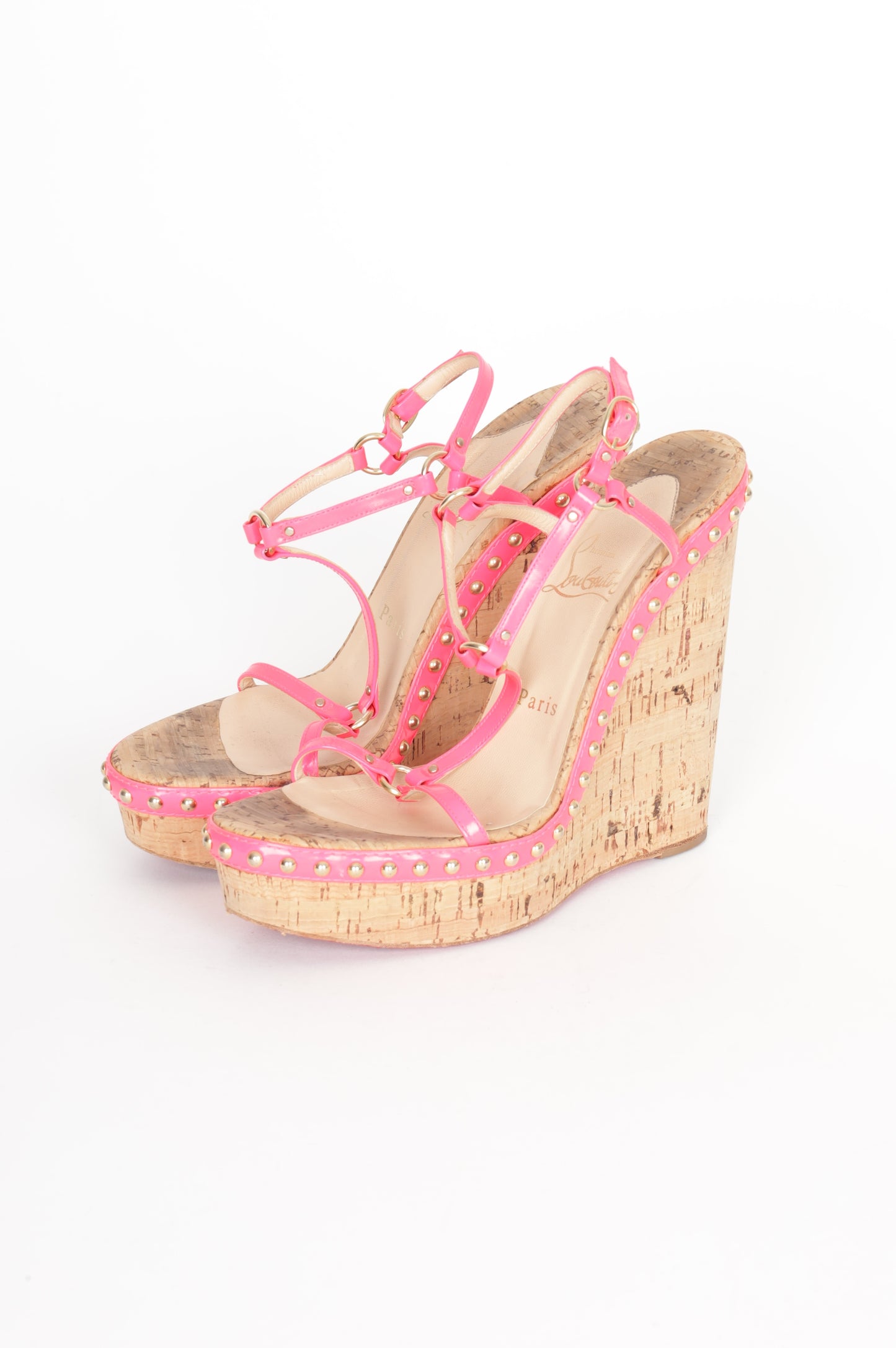 Christian Louboutin Womens Pink Heels Size EU 38