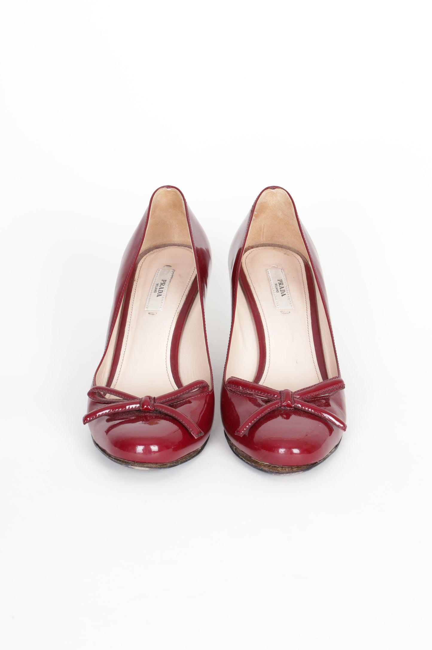 Prada Womens Red Heels Size EU 38.5