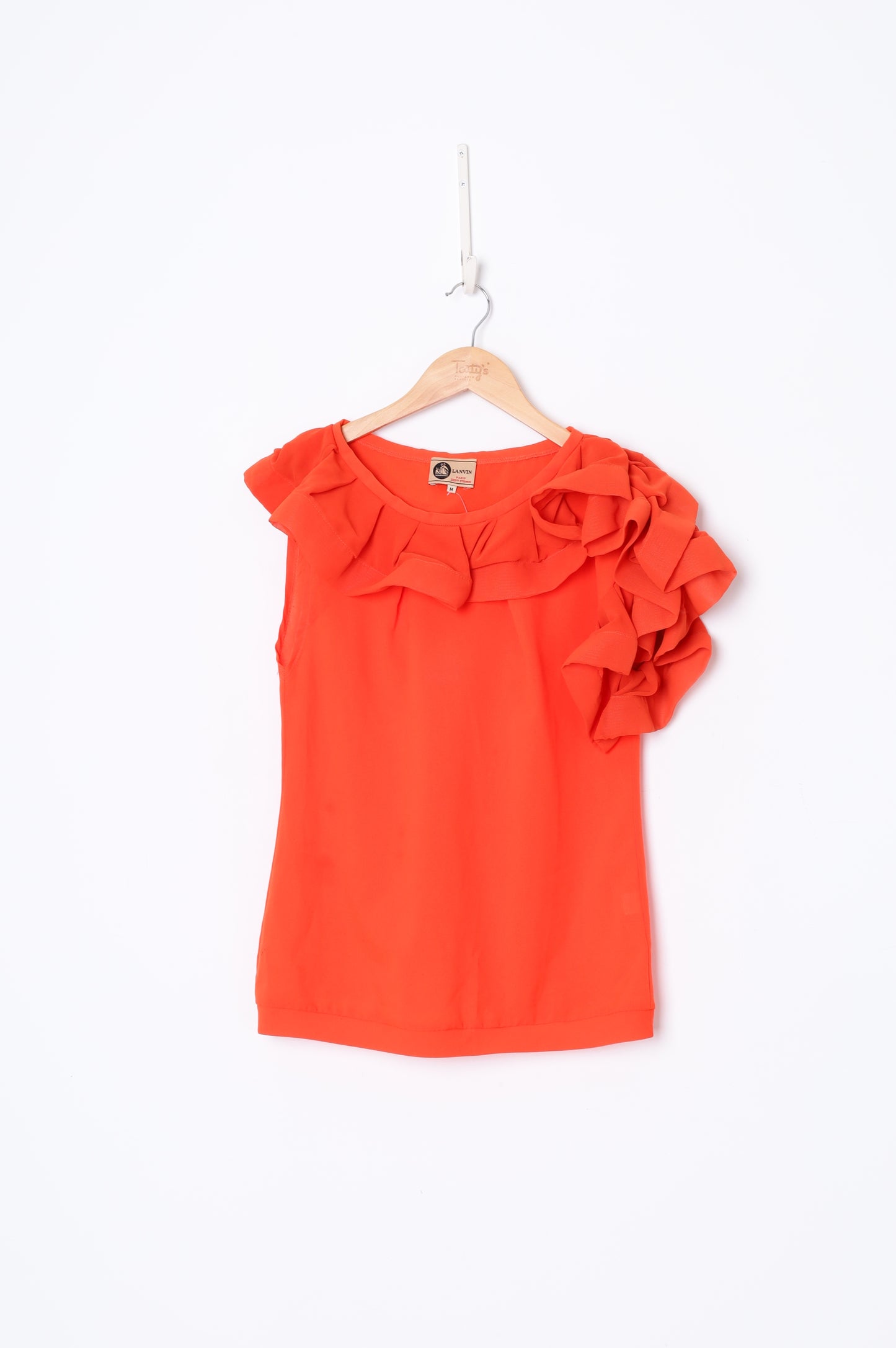 Lanvin Womens Orange Top Size M