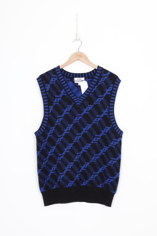 Cos Mens Black Vest Size M