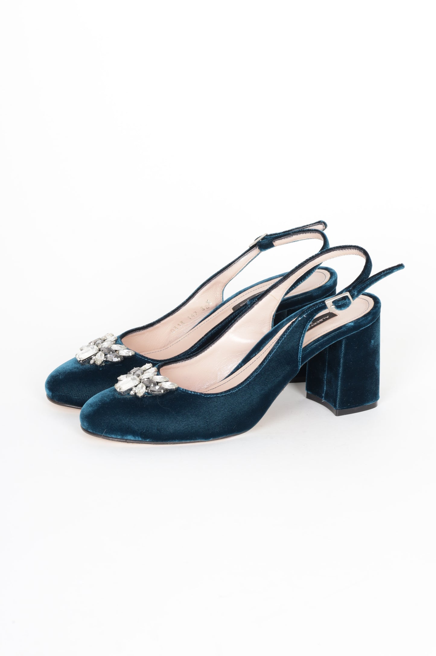 Alberto Zago Womens Blue Heels Size EU 38.5