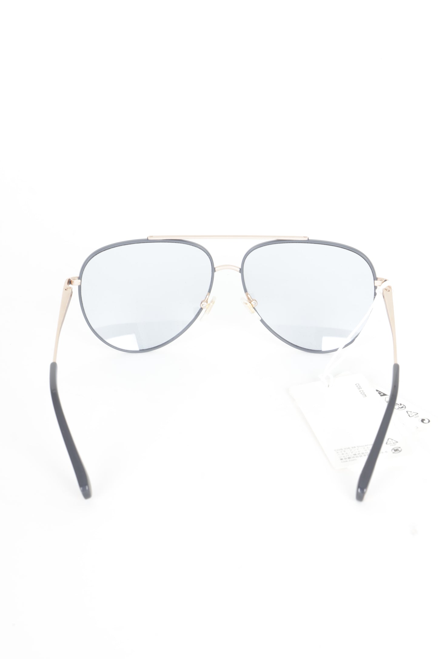 Cos X Linda Farrow Womens Black Sunglasses Size O/S