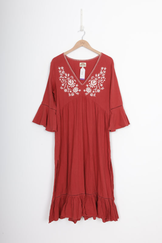 Nine Lives Bazaar Womens Red Dress Size 14