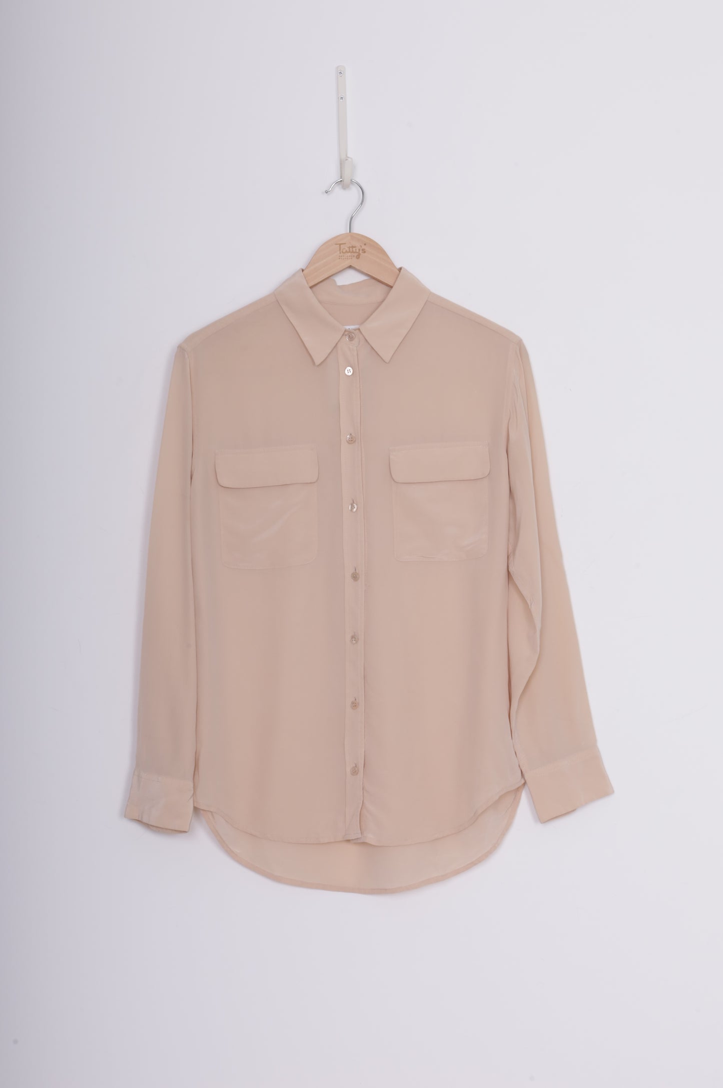 Equipment Femme Womens Beige Shirt Size S