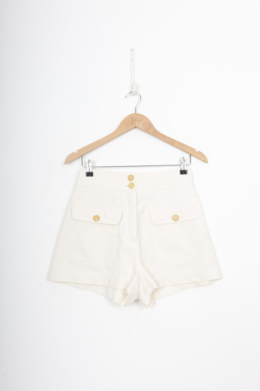 Vanessa Bruno Womens Cream Shorts Size 36
