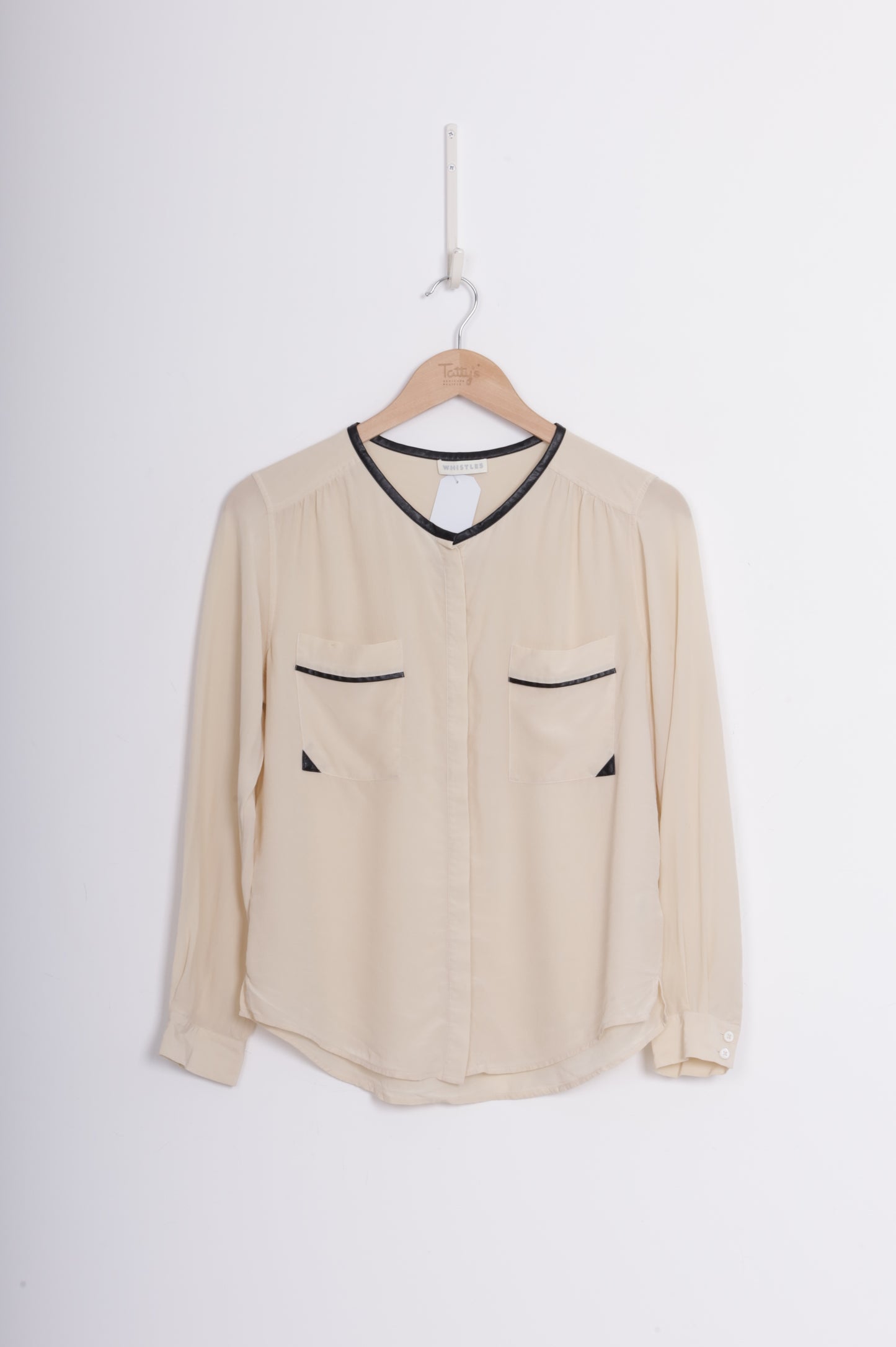 Whistles Womens Beige Shirt Size 10