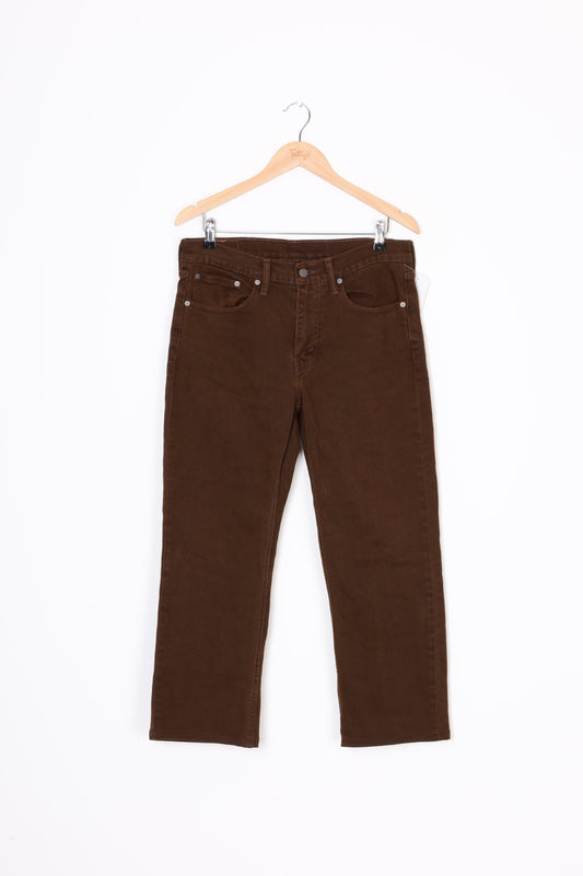 Levis Mens Brown Jeans Size W 32