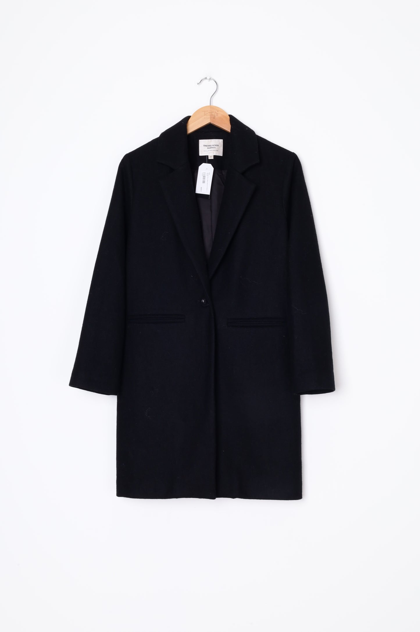 Twenty Seven Names Womens Black Coat Size 8